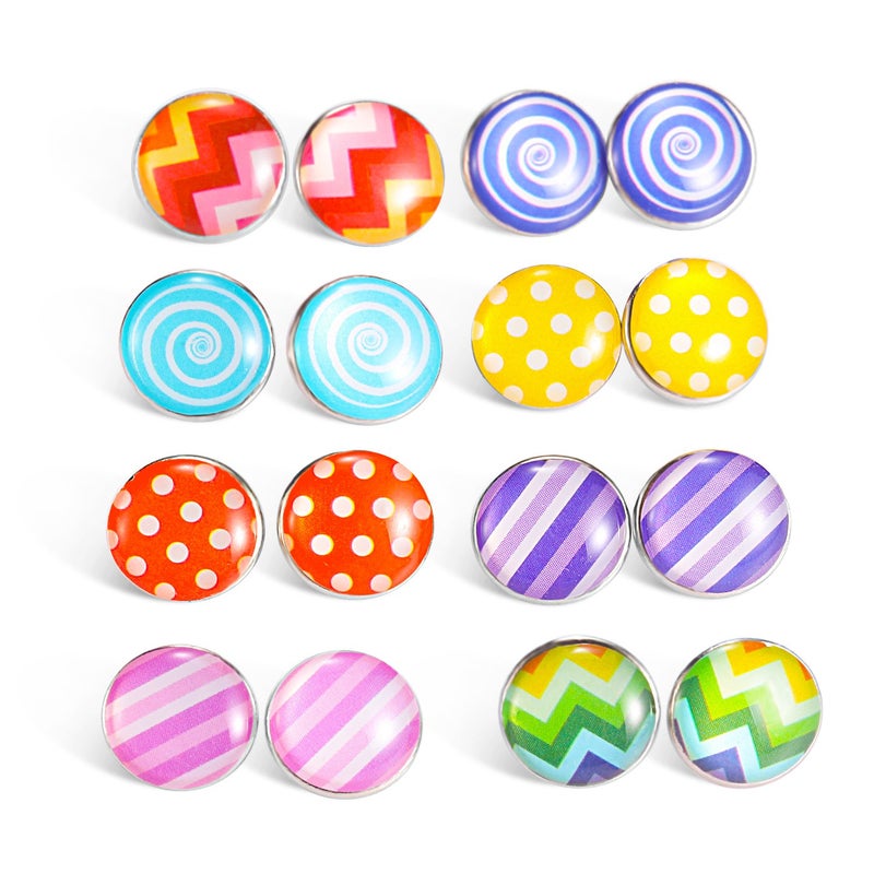 TecUnite 80 Pieces Decorative Fashion Push Pins Creative Thumbtacks for Wall Maps, Photos, Bulletin Board or Cork Boards, 8 Different Patterns (Colorful) - Image 3